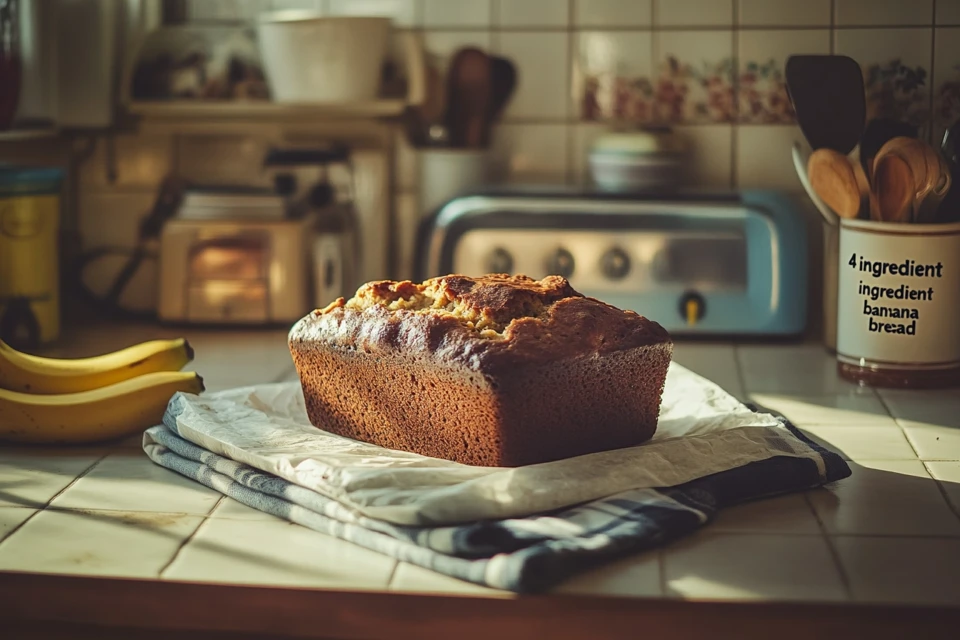 4 ingredient banana bread