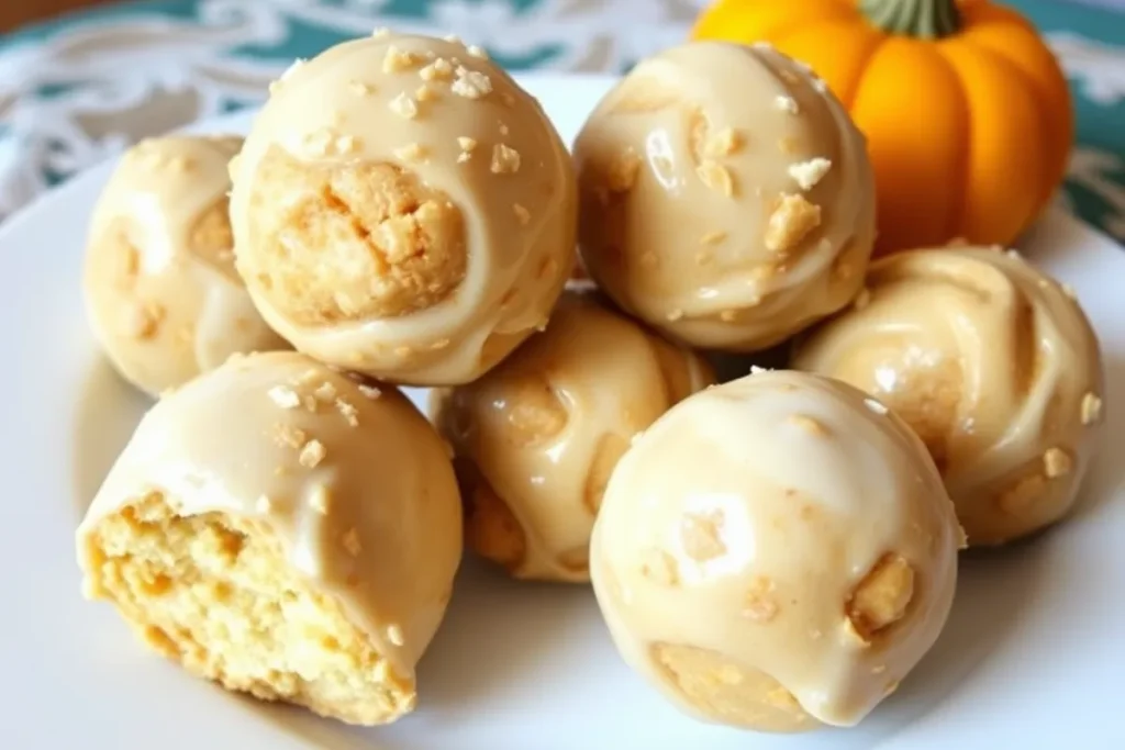 No-bake pumpkin cheesecake balls