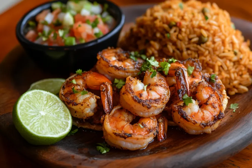 Plated baja shrimp tacos ready to enjoy.